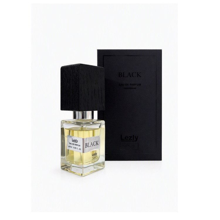 عطر جیبی مردانه لزلی مدل BLACK حجم 25 میلیلیتر، با گروه بویایی چوبی و گیاهان معطر، ساختار رایحه تلخ، ماندگاری و پخش بوی قوی، مناسب فصل زمستان
